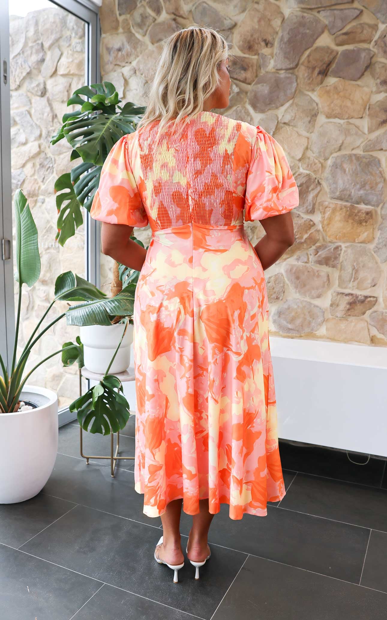 Kamala Maxi Dress - Orange Multi Print