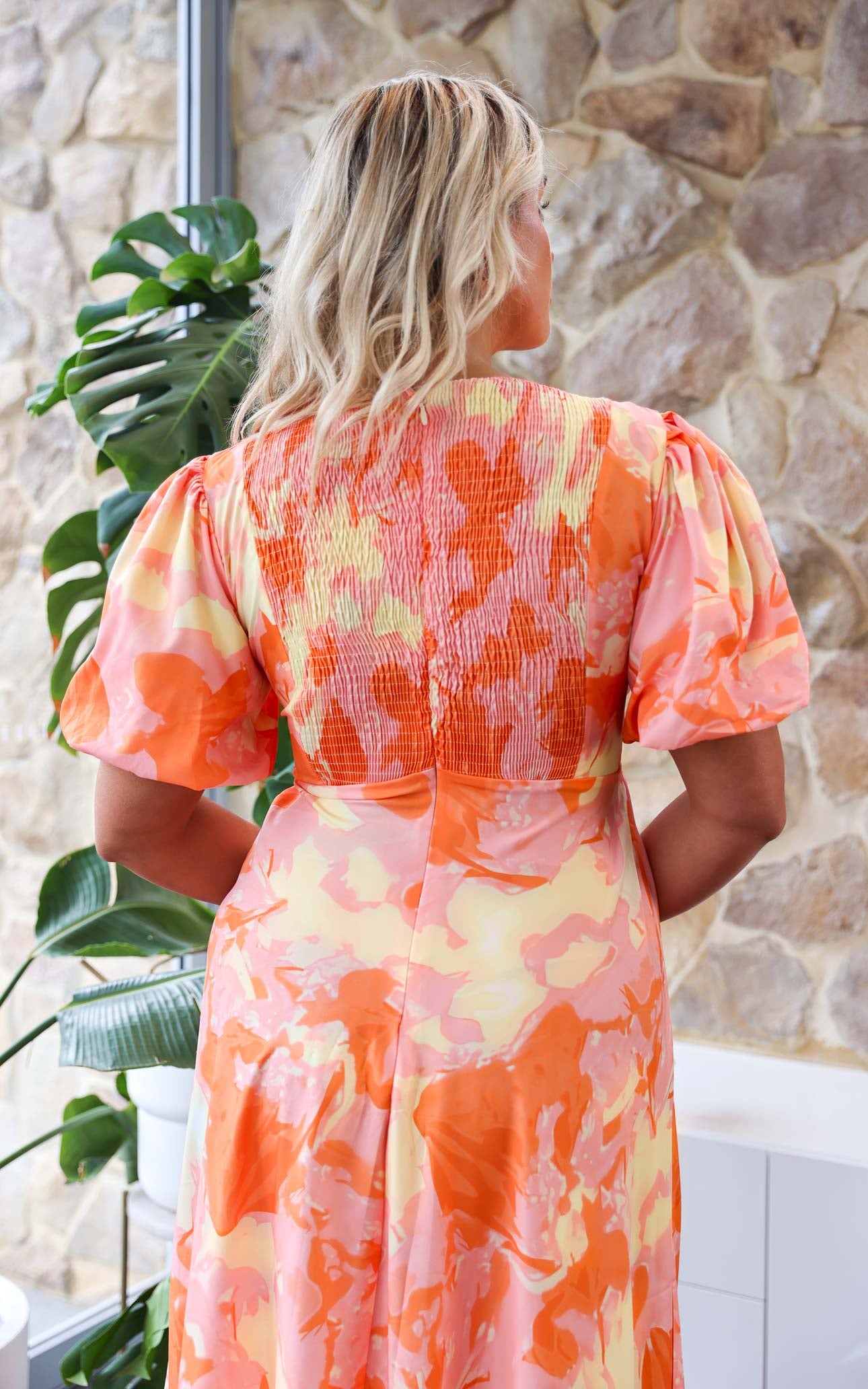 Kamala Maxi Dress - Orange Multi Print