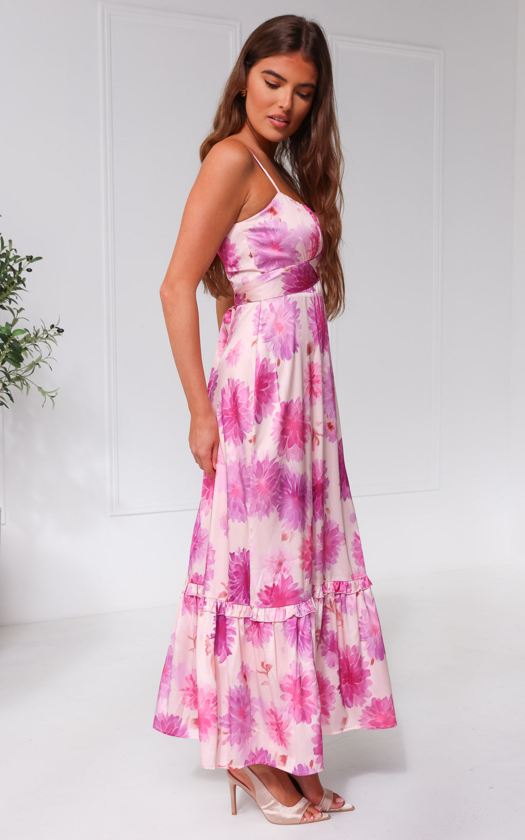 Kamila Maxi Dress - Pink Purple Floral