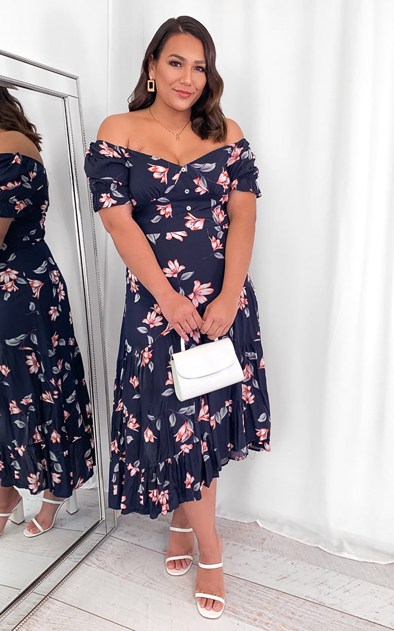 Karina Dress - Navy Floral