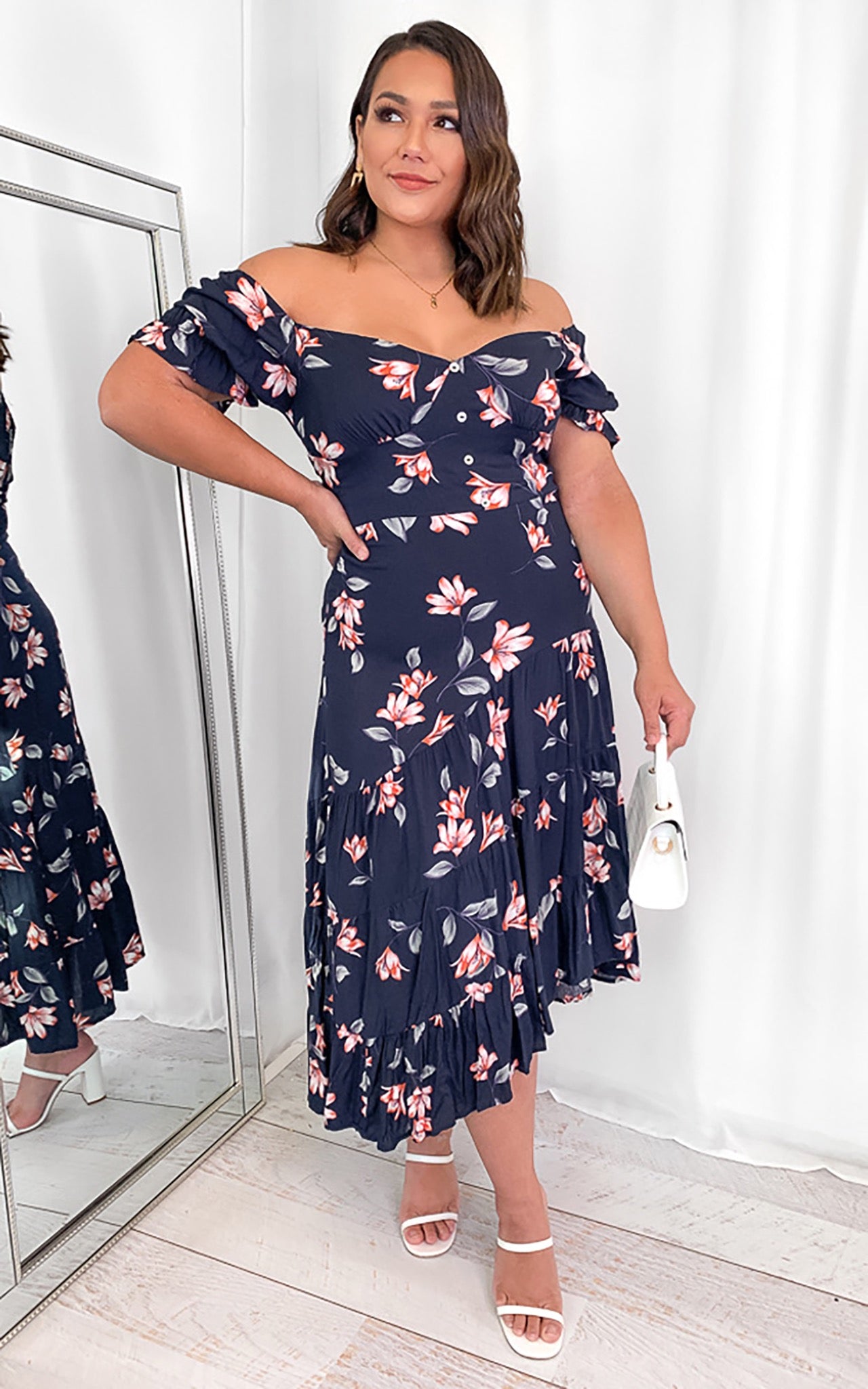 Karina Dress - Navy Floral