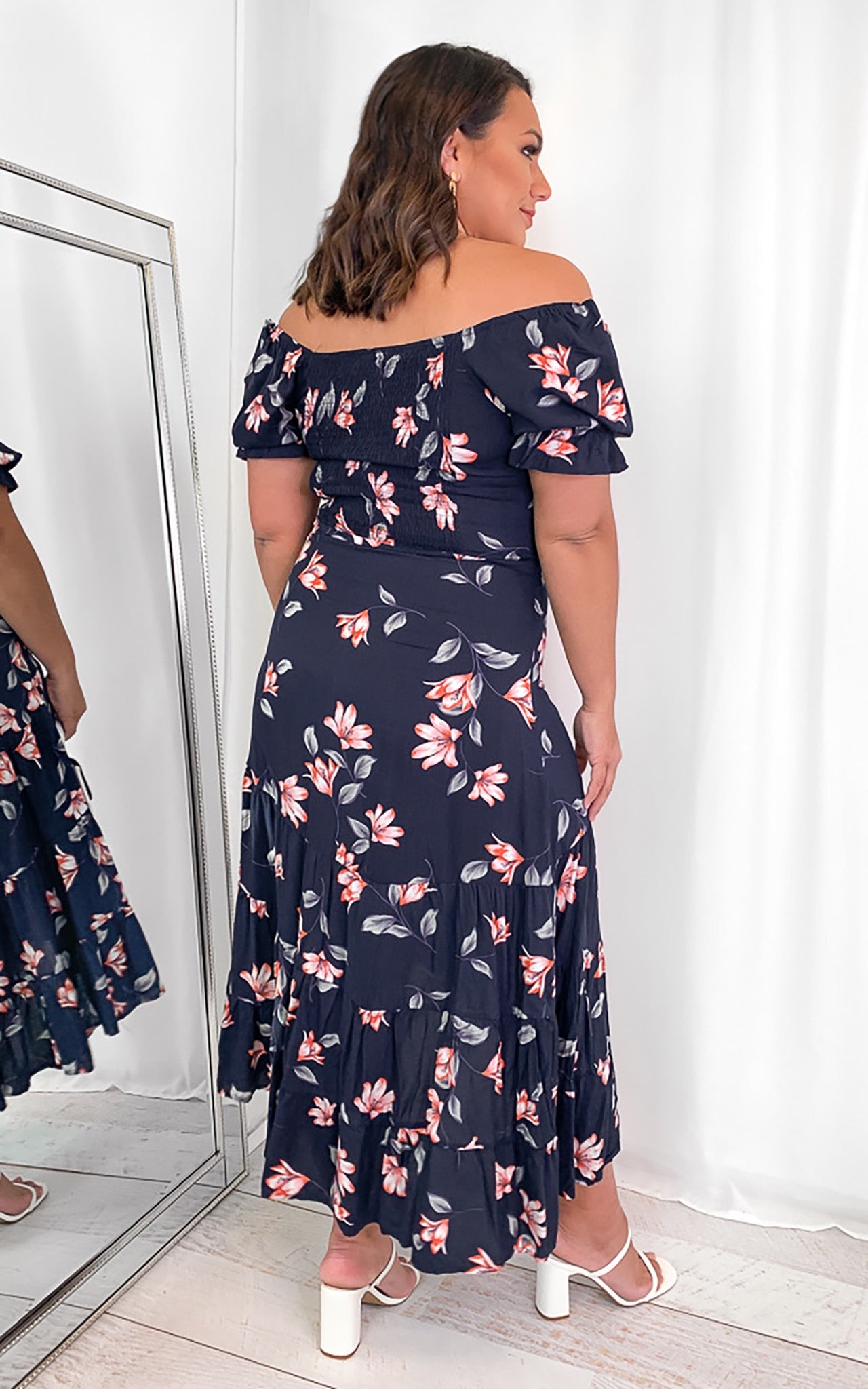 Karina Dress - Navy Floral