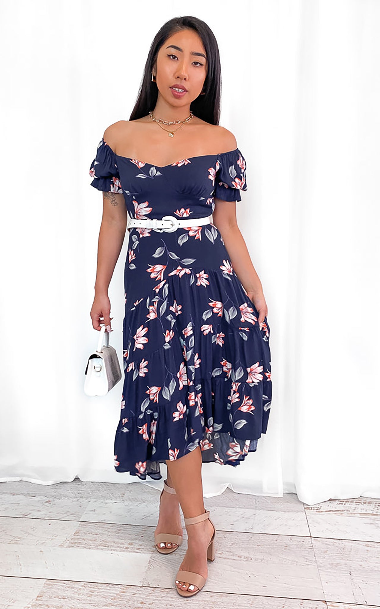 Karina Dress - Navy Floral