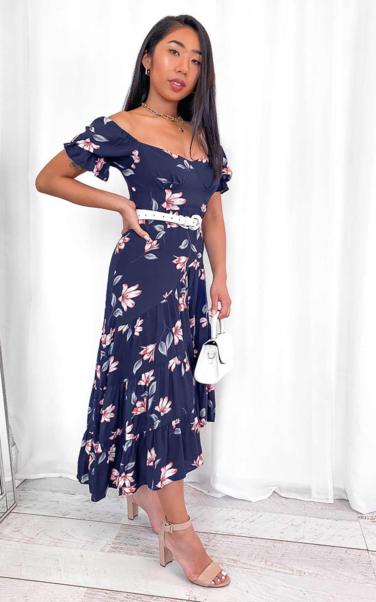 Karina Dress - Navy Floral