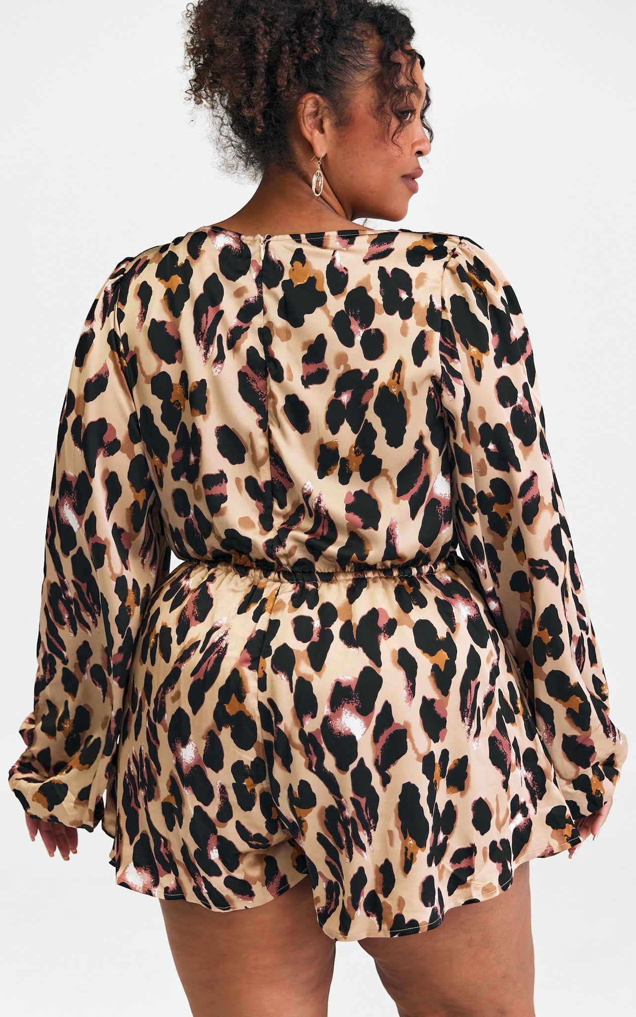 Karmen Playsuit - Brown Leopard