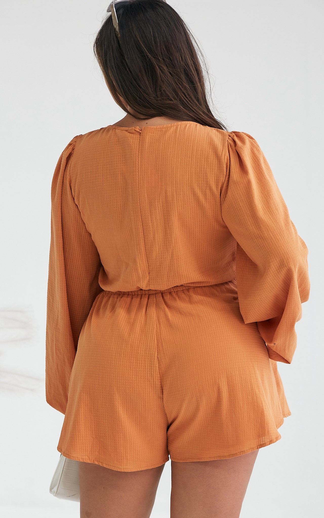 Karmen Playsuit - Caramel Rust