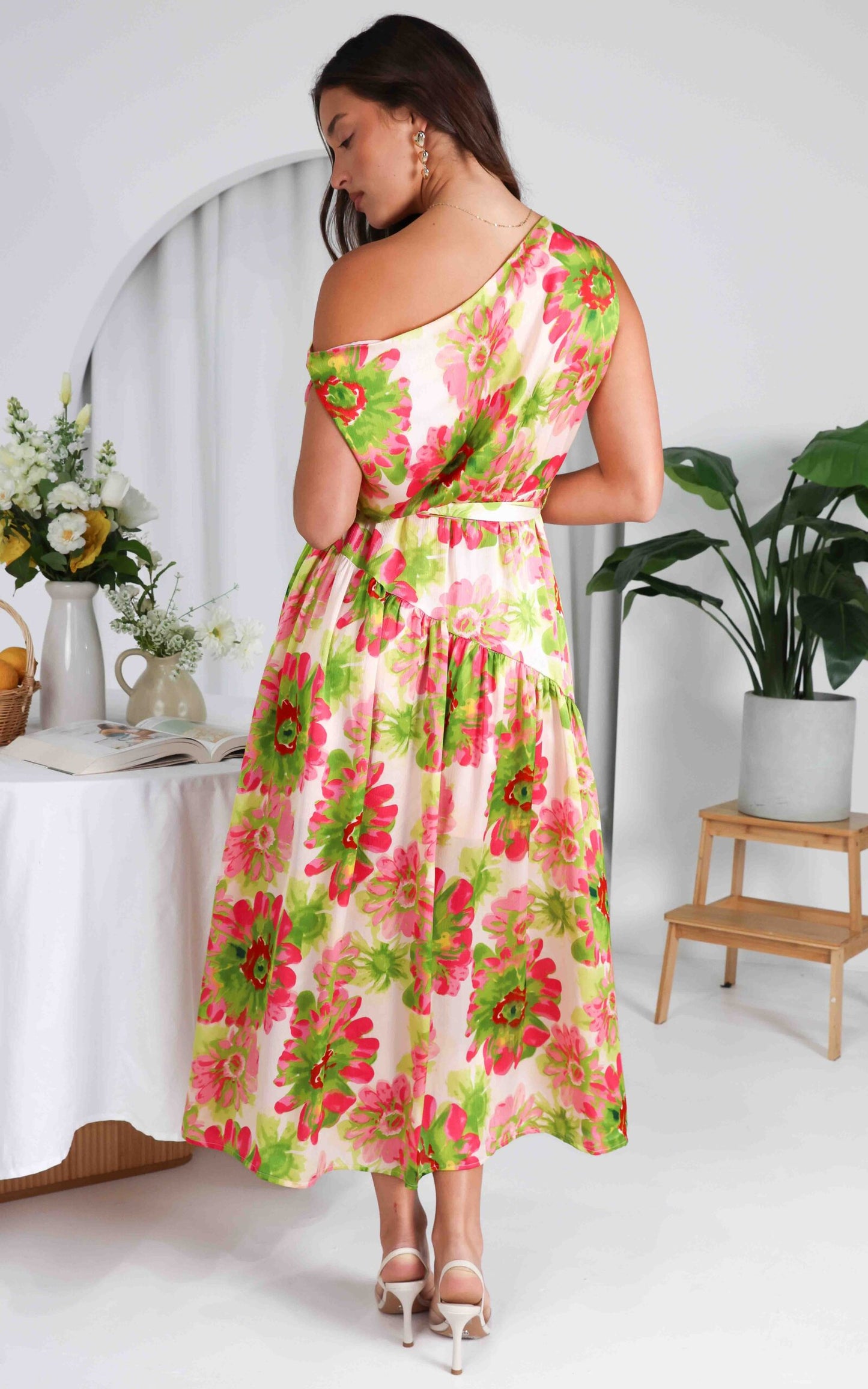 (Preorder) Kassidy Maxi Dress - Pink Green Floral