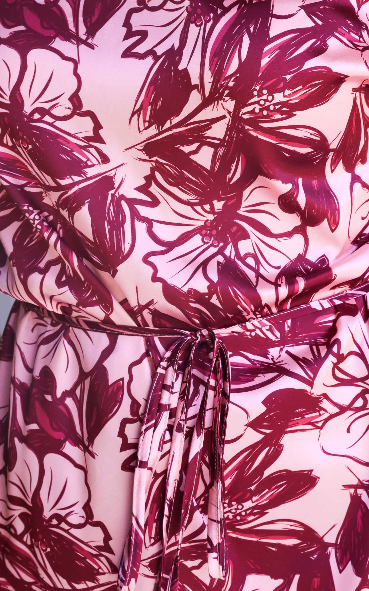 Kassie Top - Pink Burgundy Floral