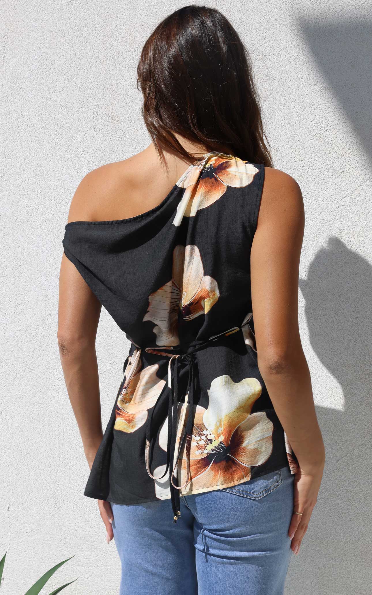 Kassie Top - Black Floral