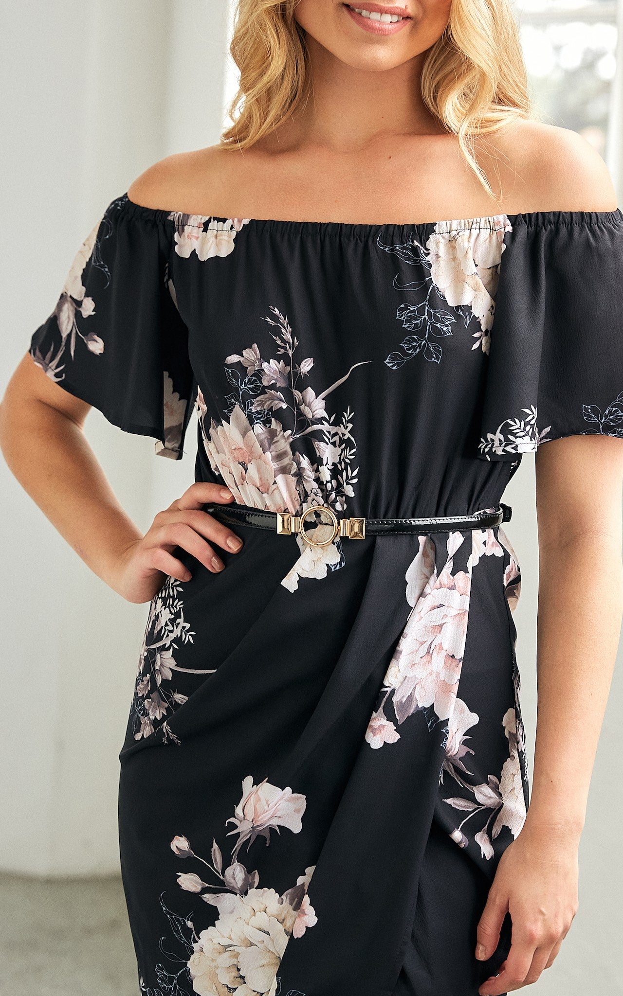 Katie Dress - Black Floral