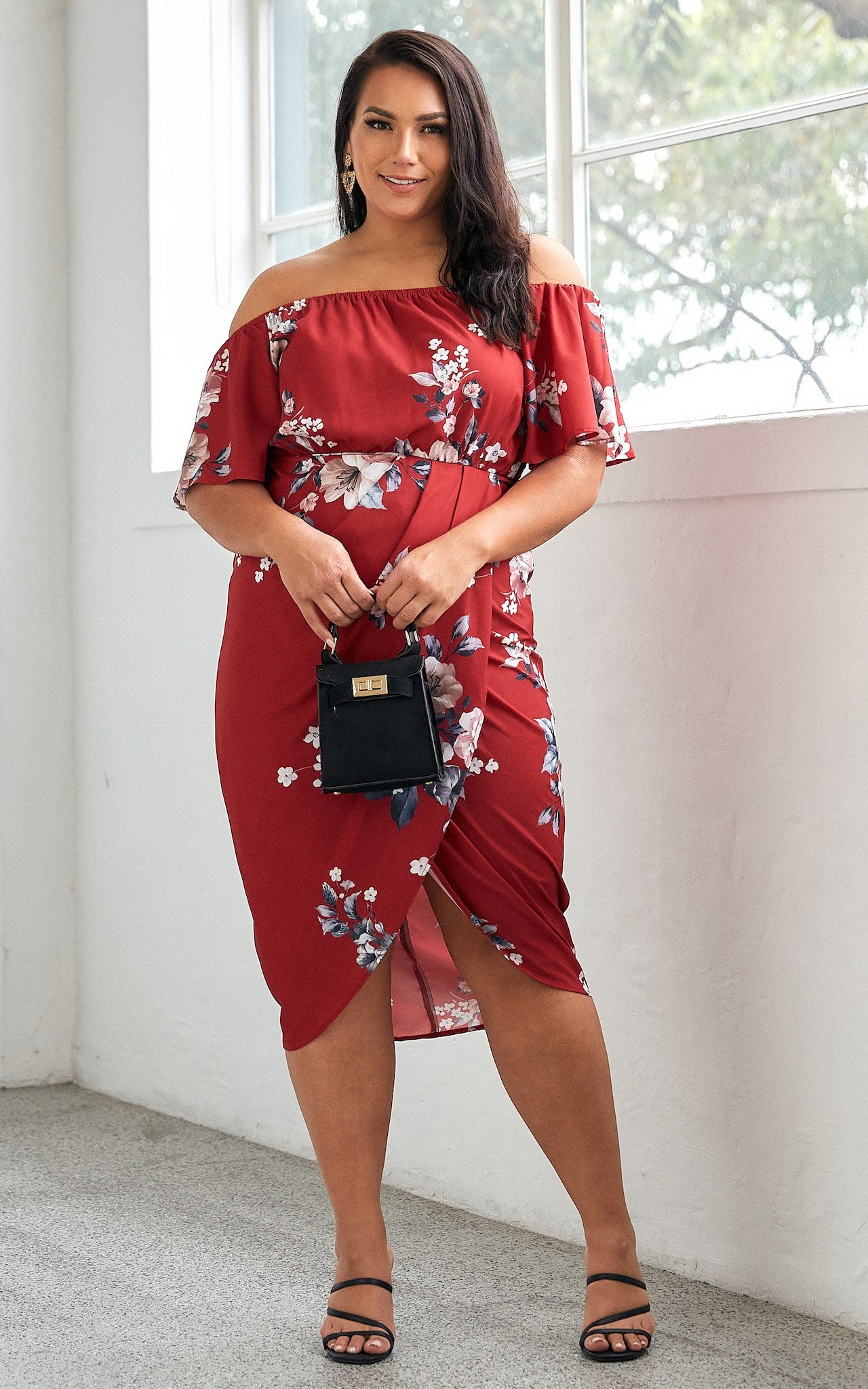 Katie Dress - Red Floral