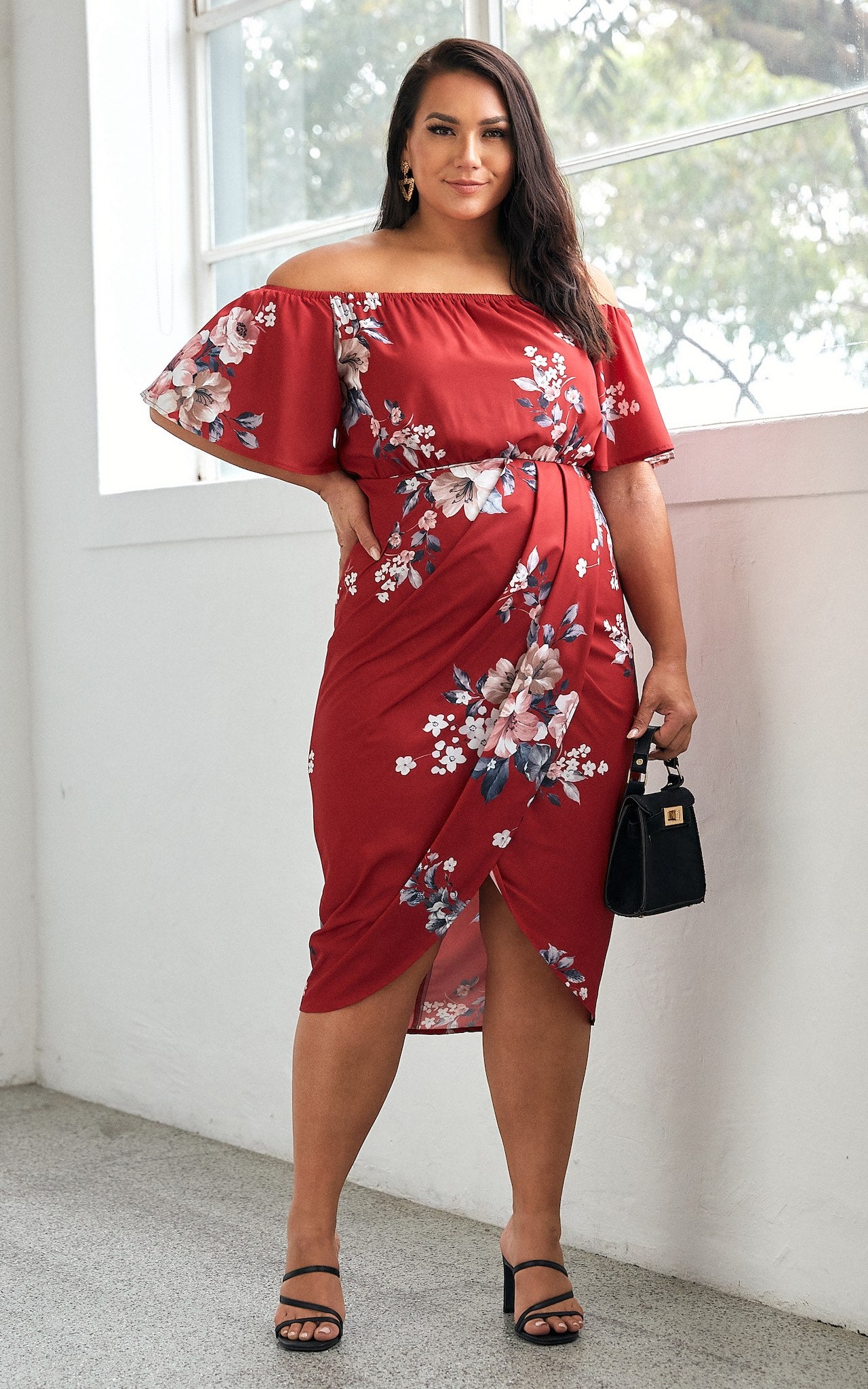 Katie Dress - Red Floral