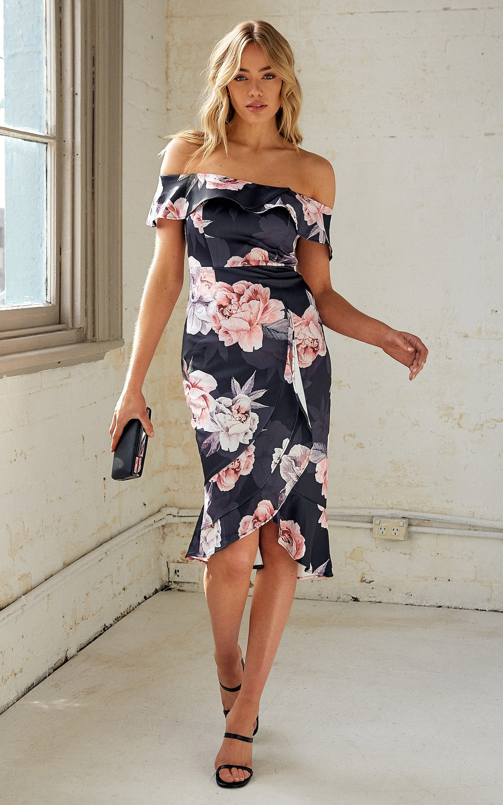 Kendra Dress - Black Floral
