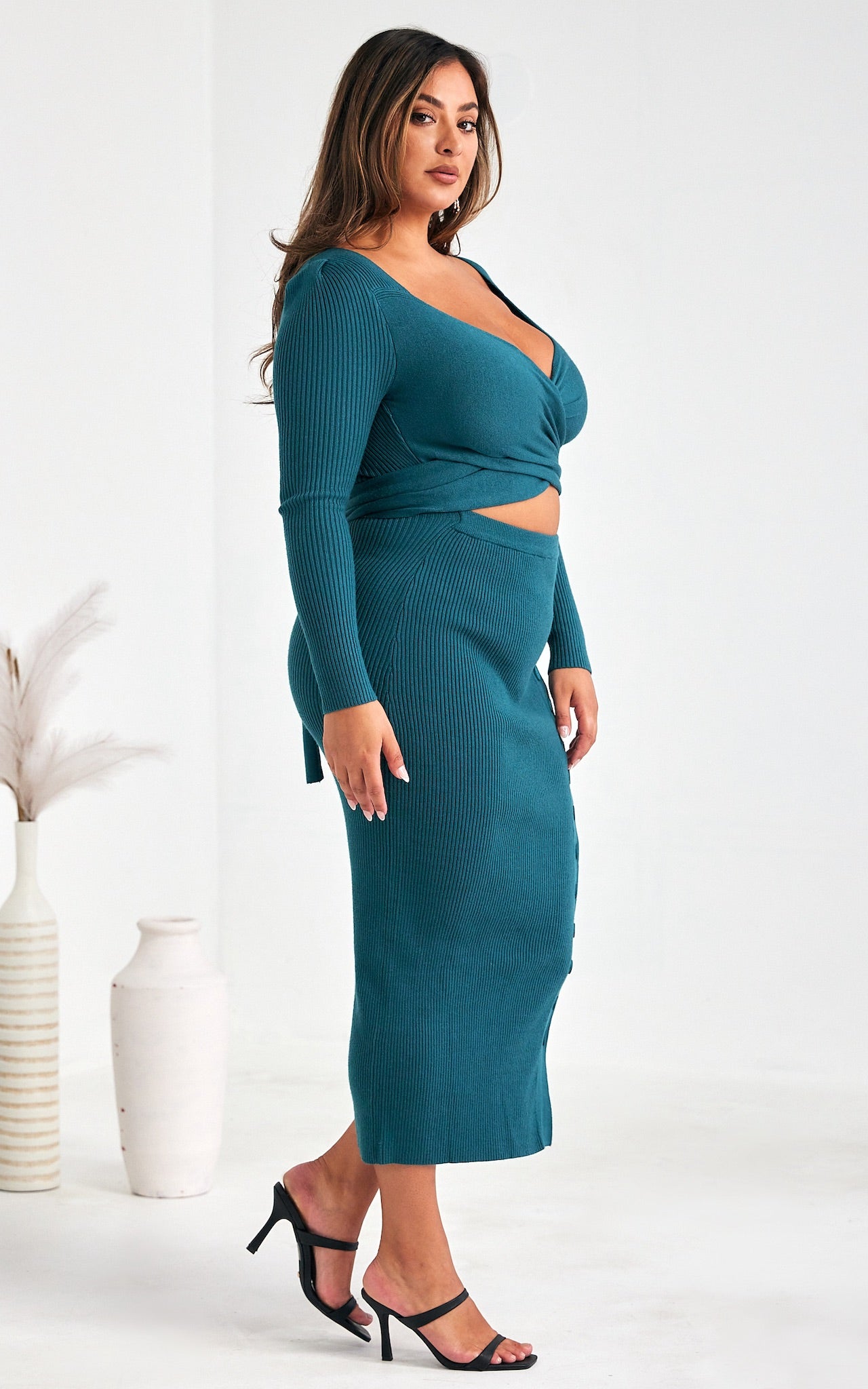 Kinsley Knit Maxi Dress - Teal