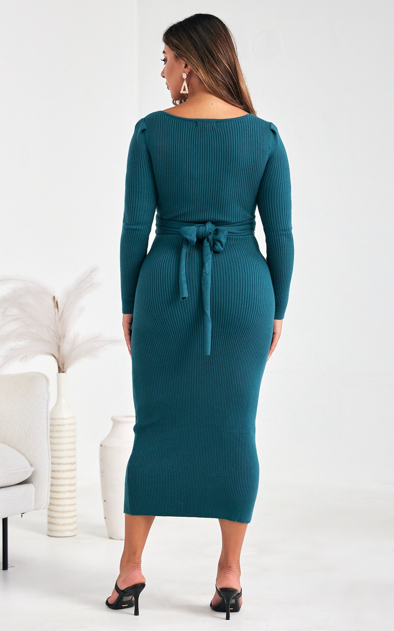 Kinsley Knit Maxi Dress - Teal