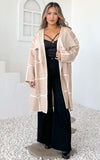 Kyree Cardigan - Beige White Print