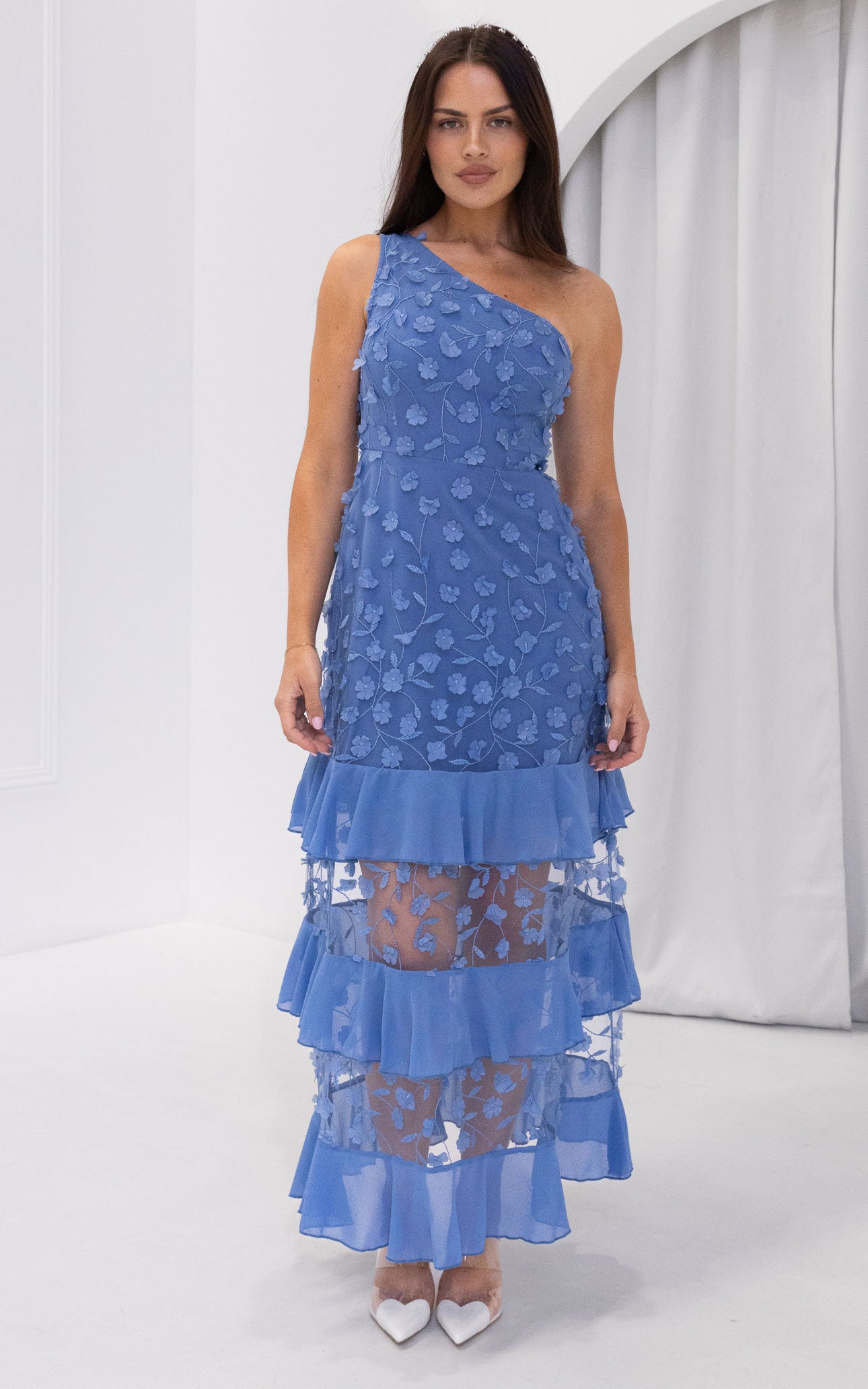 Kaia Maxi Dress - Steel Blue
