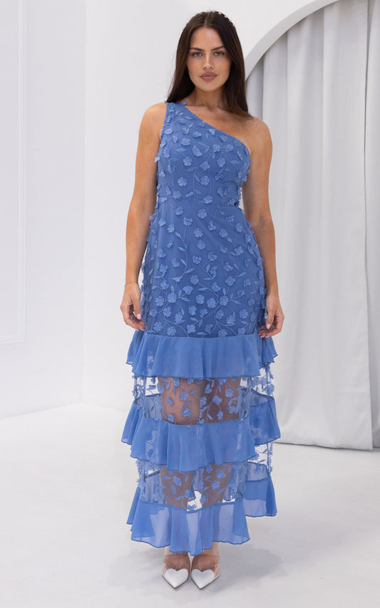 Kaia Maxi Dress - Steel Blue