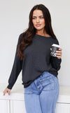 (PREORDER) Kimani Diamante Jumper - Charcoal Black
