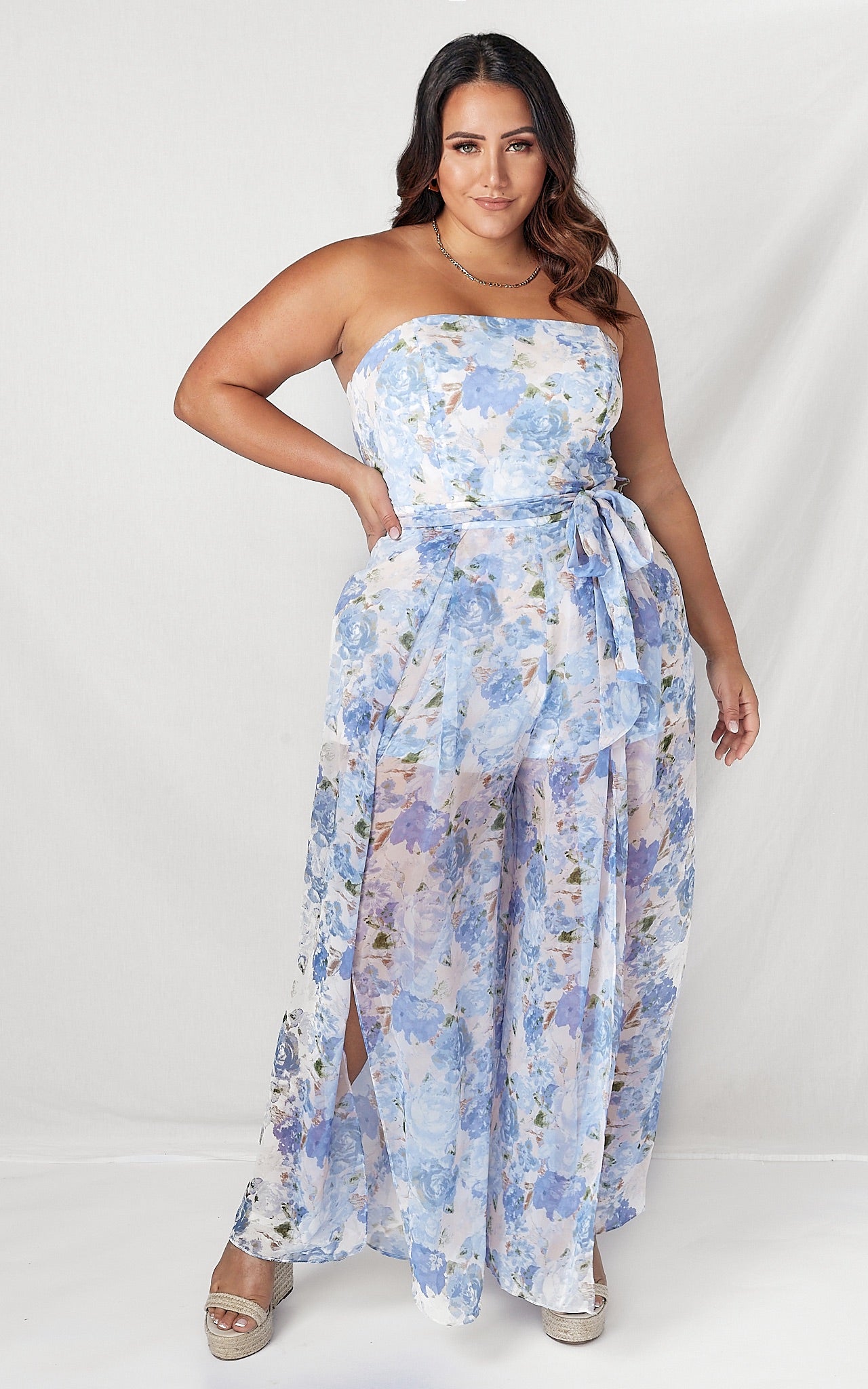 Lagoon Jumpsuit - Blue Floral