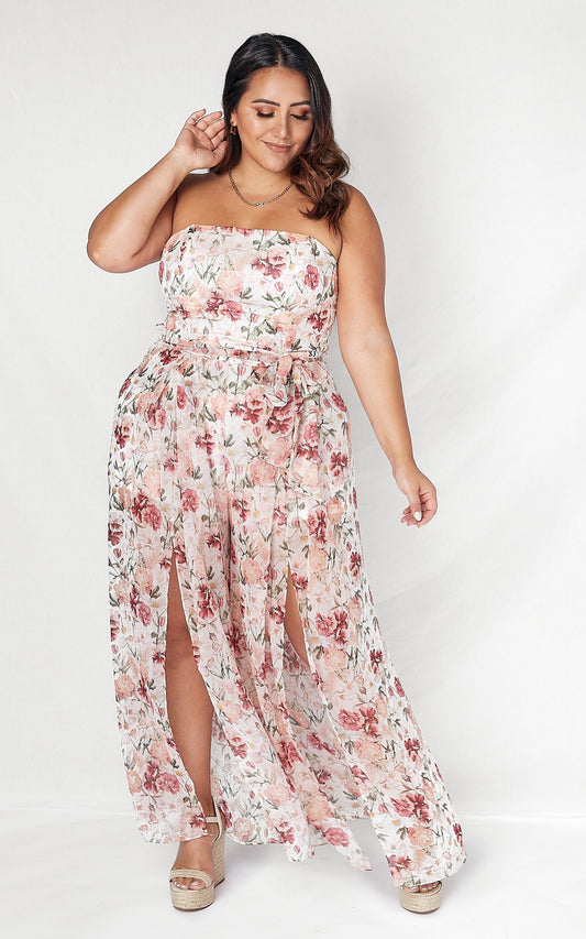 Lagoon Jumpsuit - Blush Floral