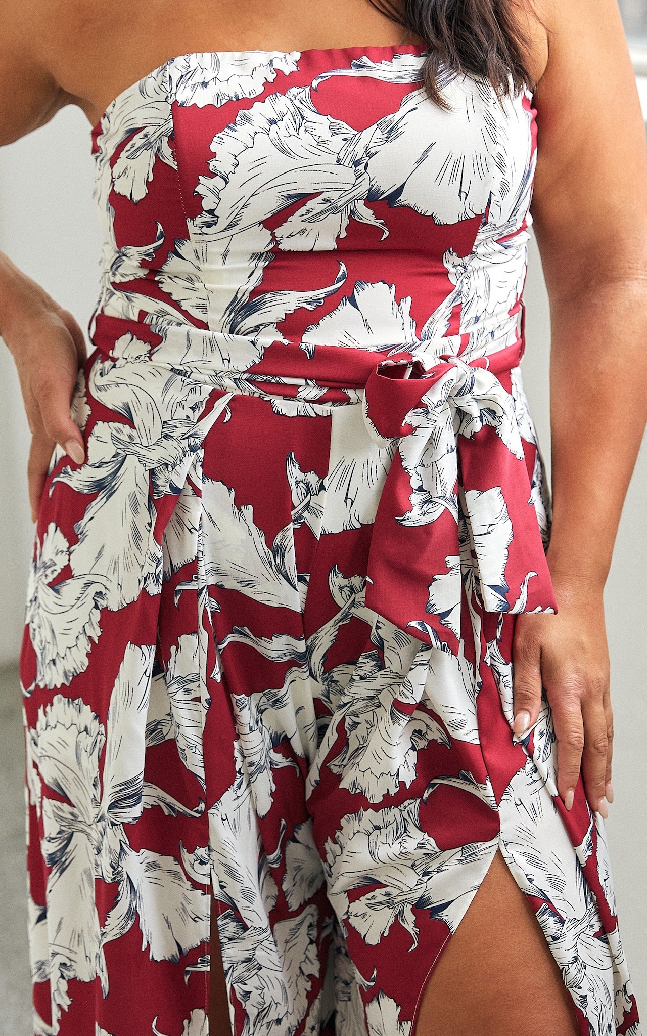 Lagoon Jumpsuit - Wine Print