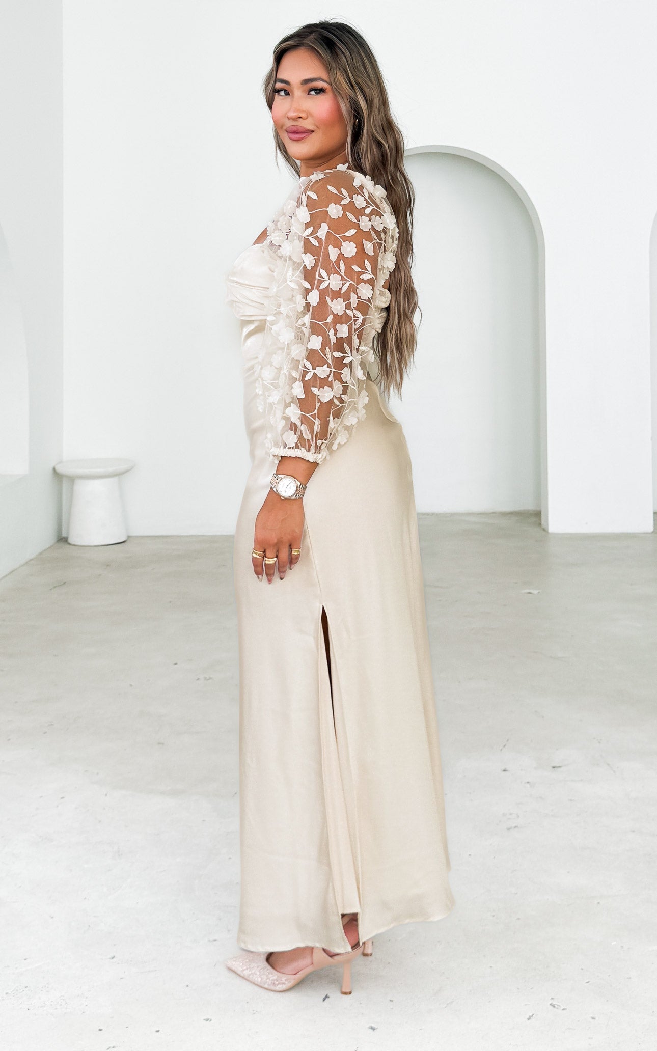 Leana Maxi Dress - Bone