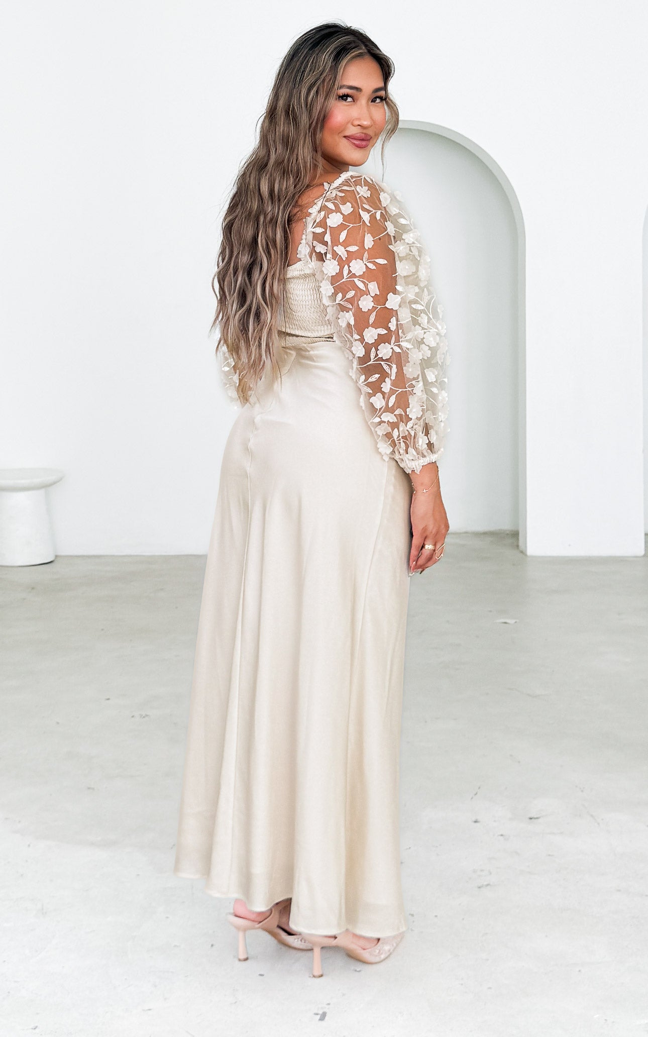 Leana Maxi Dress - Bone