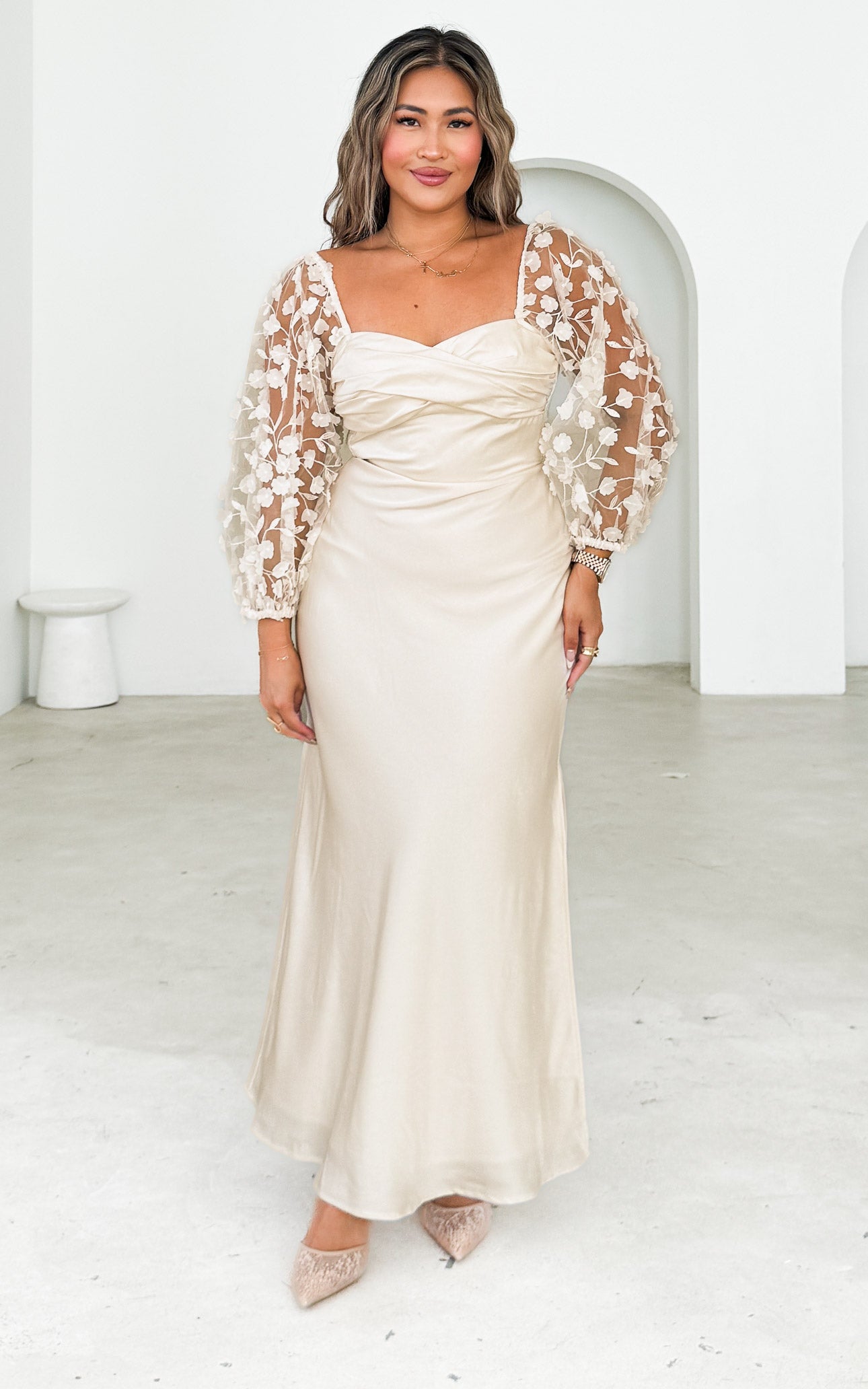 Leana Maxi Dress - Bone