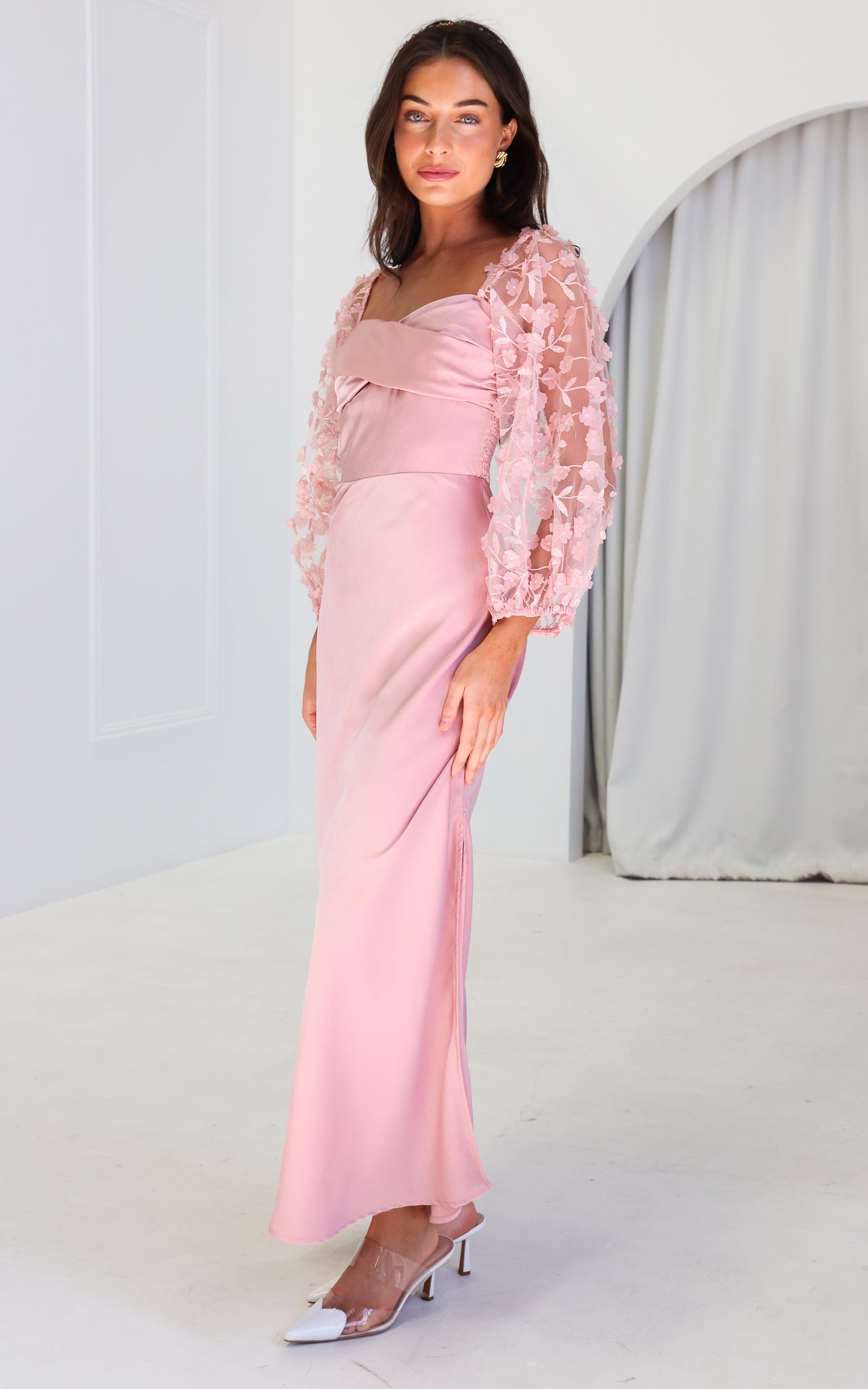 Leana Maxi Dress - Dusty Pink