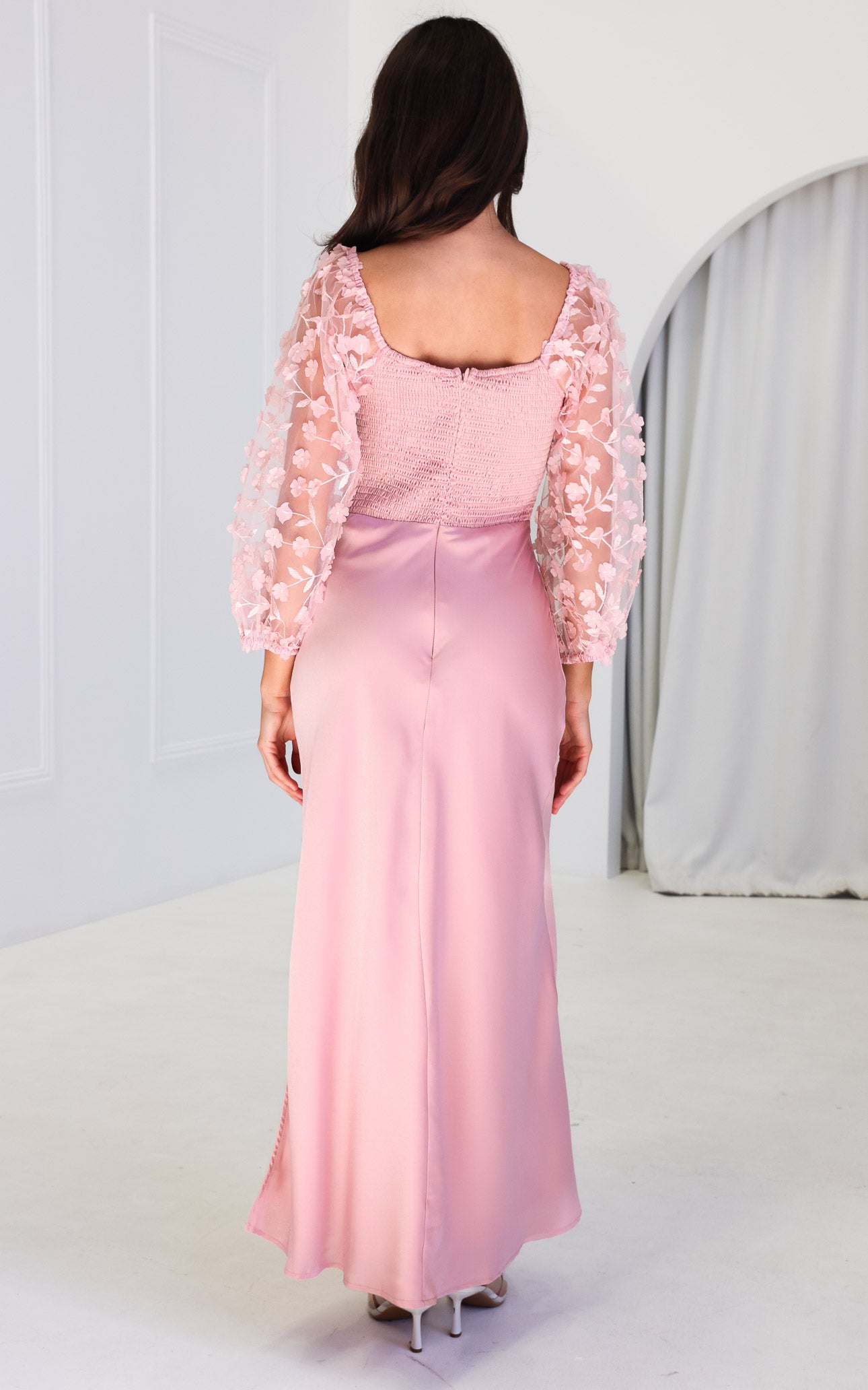 Leana Maxi Dress - Dusty Pink