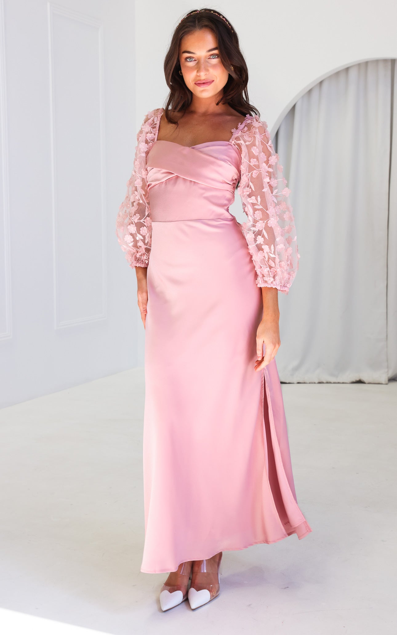 Leana Maxi Dress - Dusty Pink