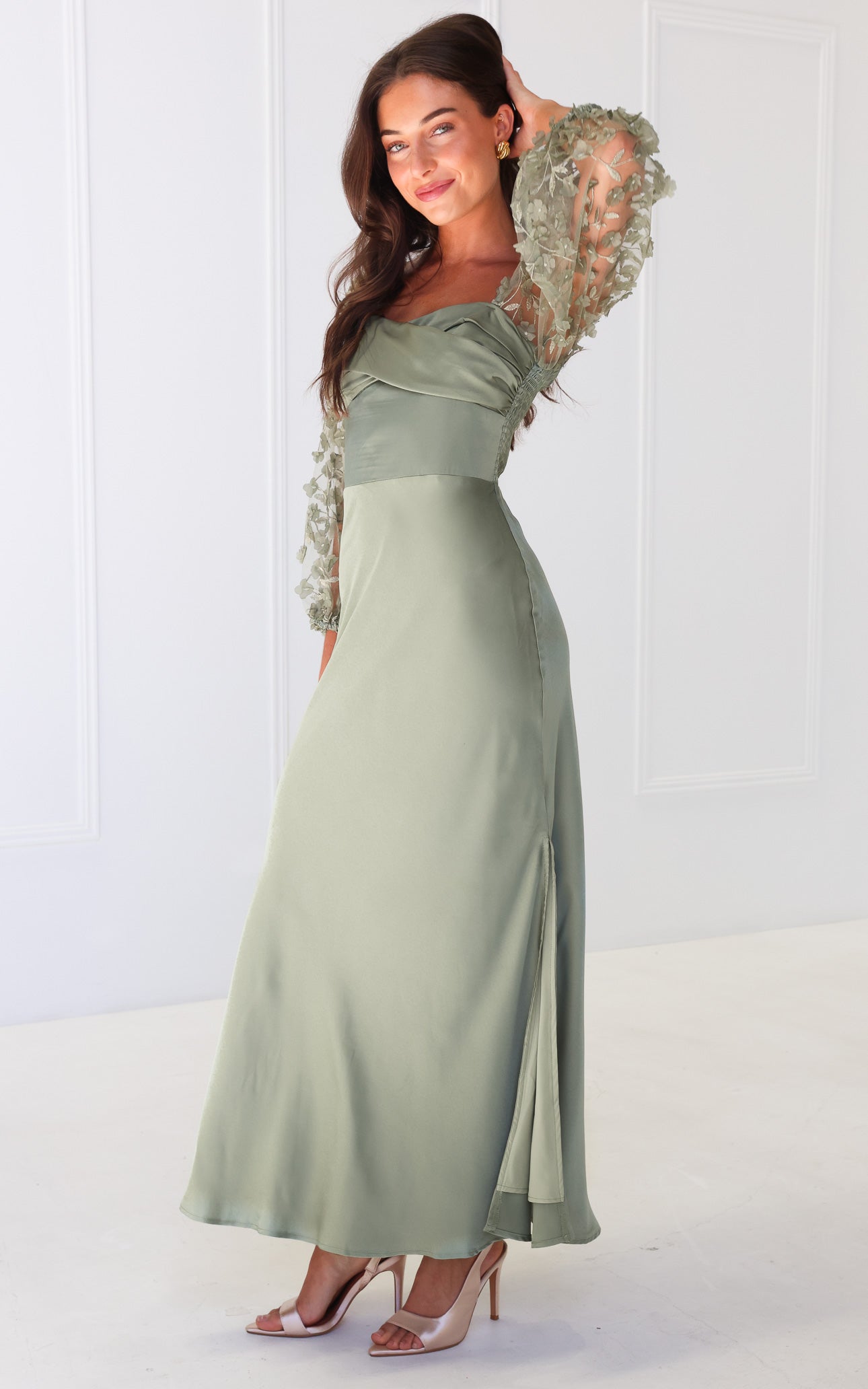 Leana Maxi Dress - Fern Green