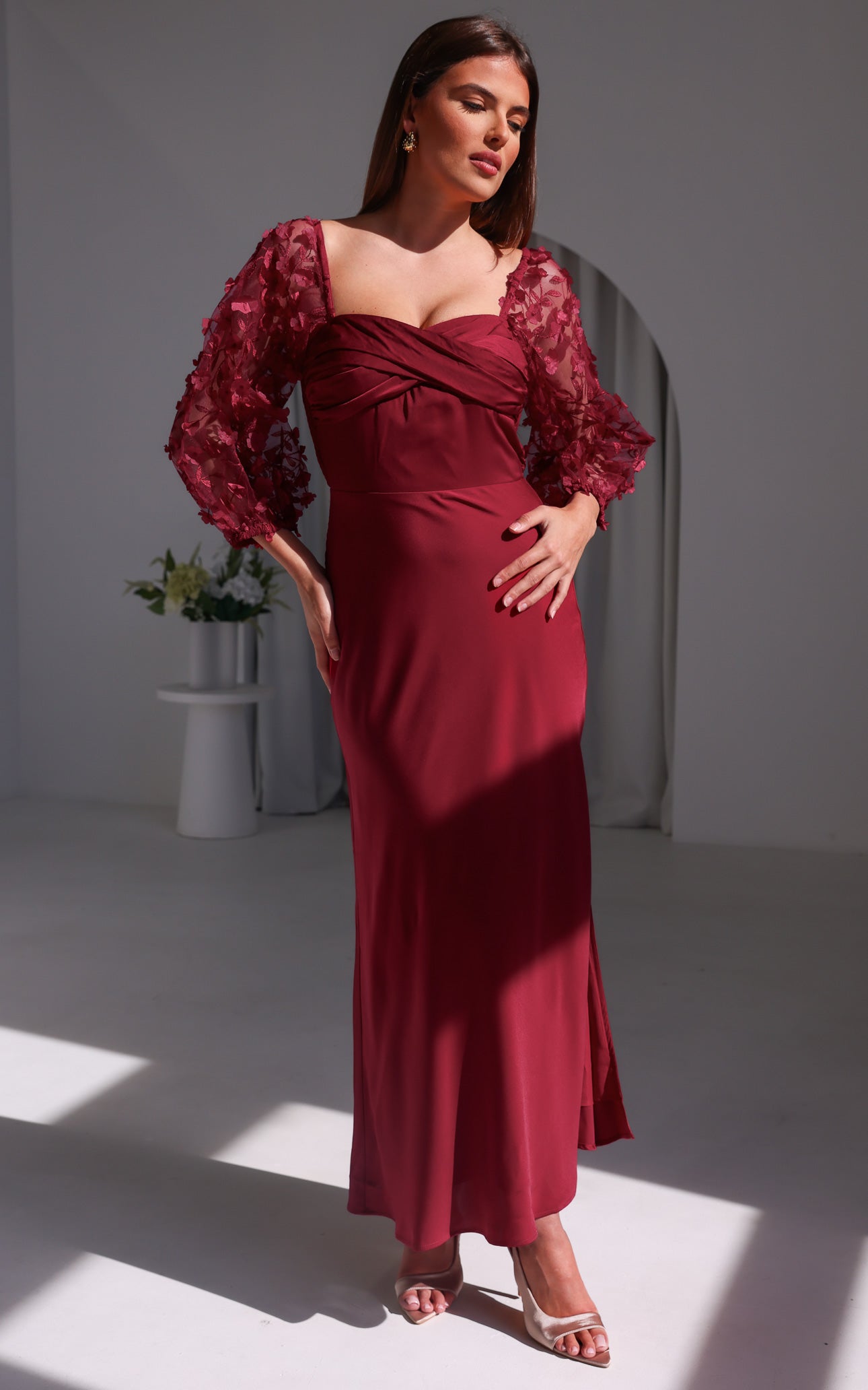 Leana Maxi Dress - Wine