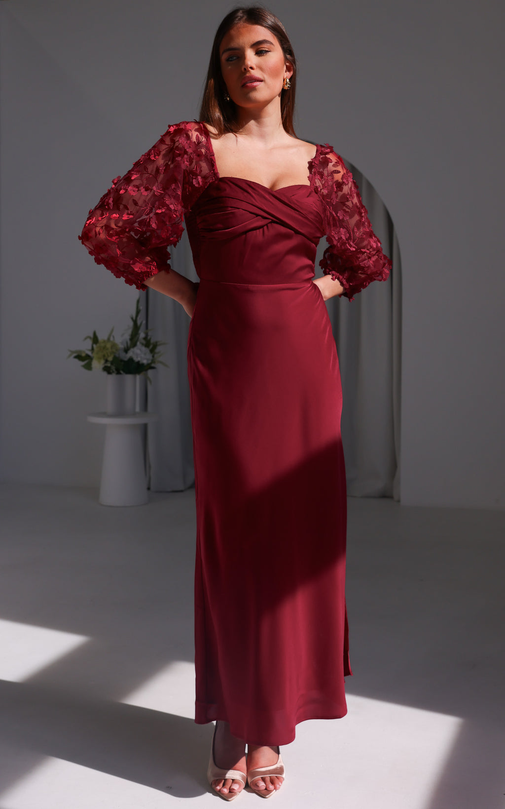 Leana Maxi Dress - Wine