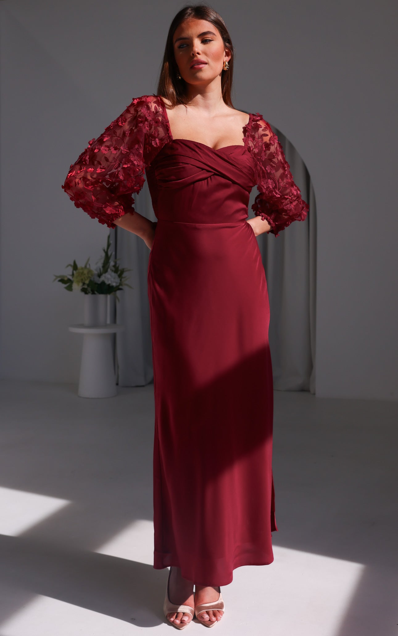 Leana Maxi Dress - Wine