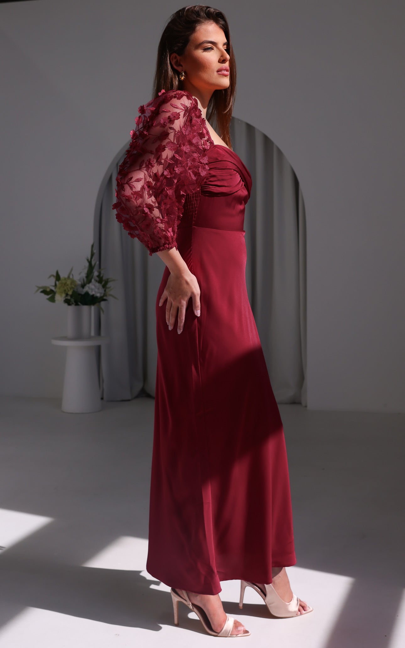 Leana Maxi Dress - Wine
