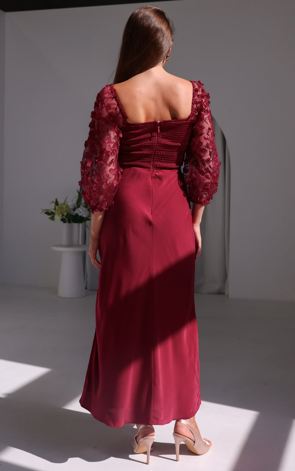 Leana Maxi Dress - Wine