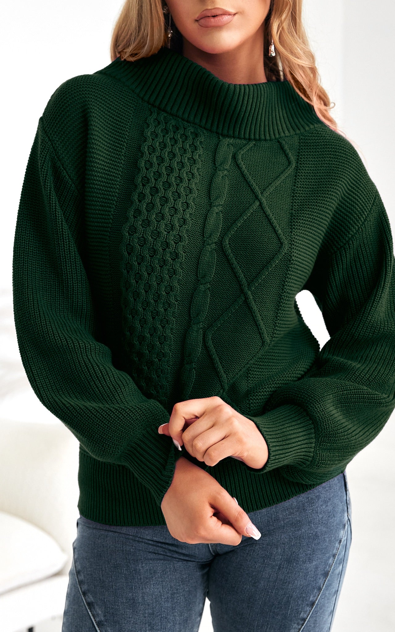 Lenny Knit Jumper - Forest Green