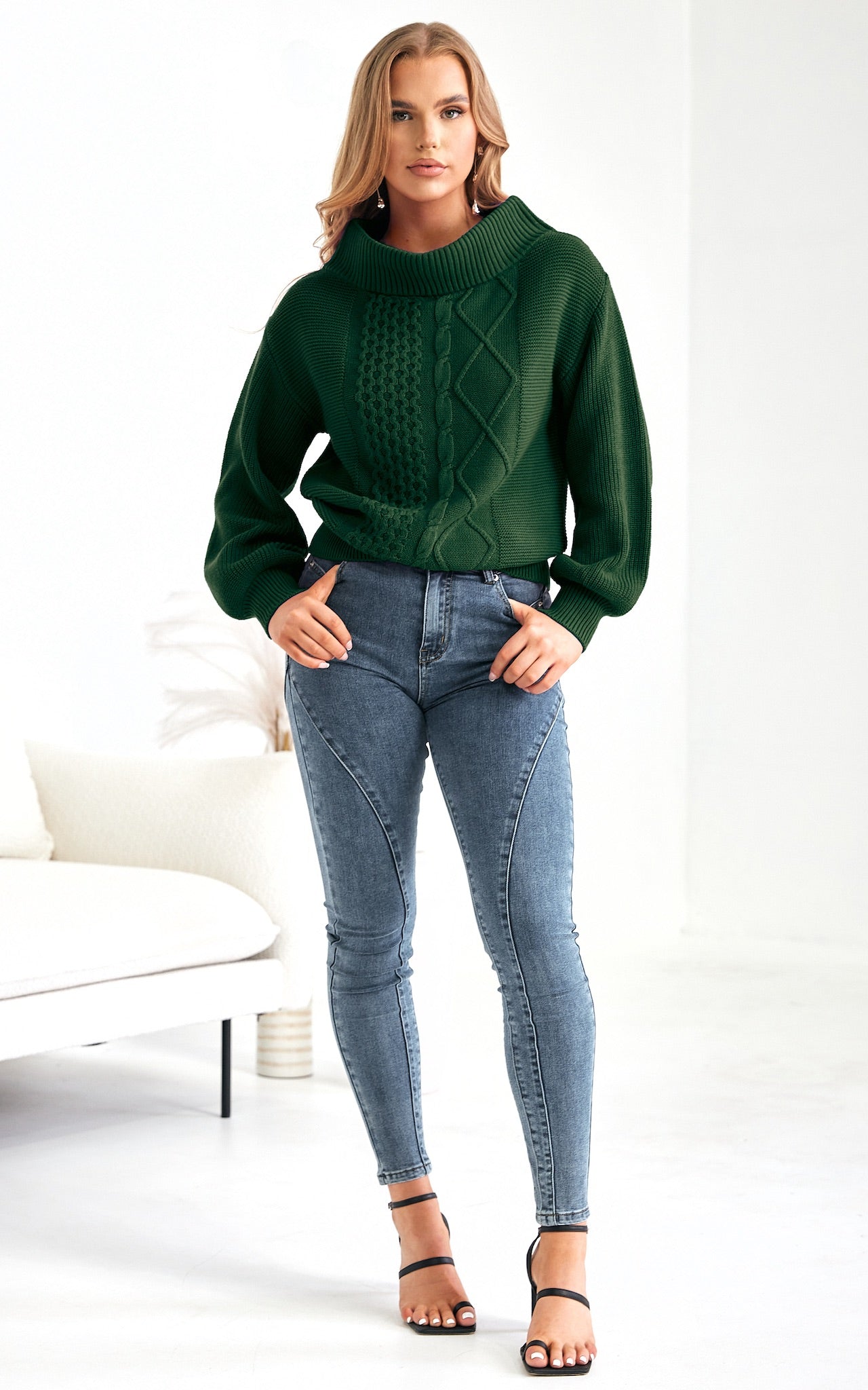 Lenny Knit Jumper - Forest Green