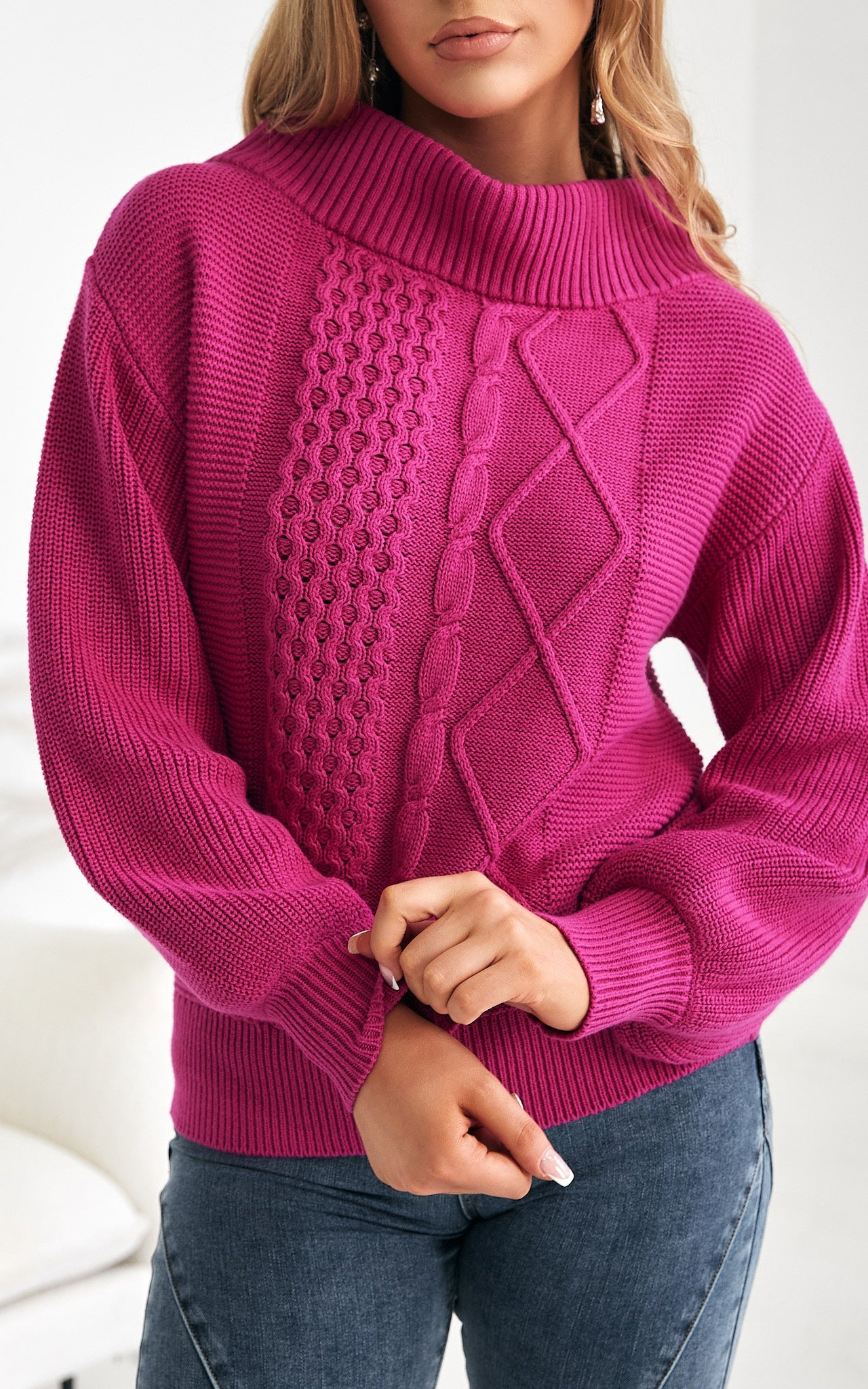 Lenny Knit Jumper - Magenta