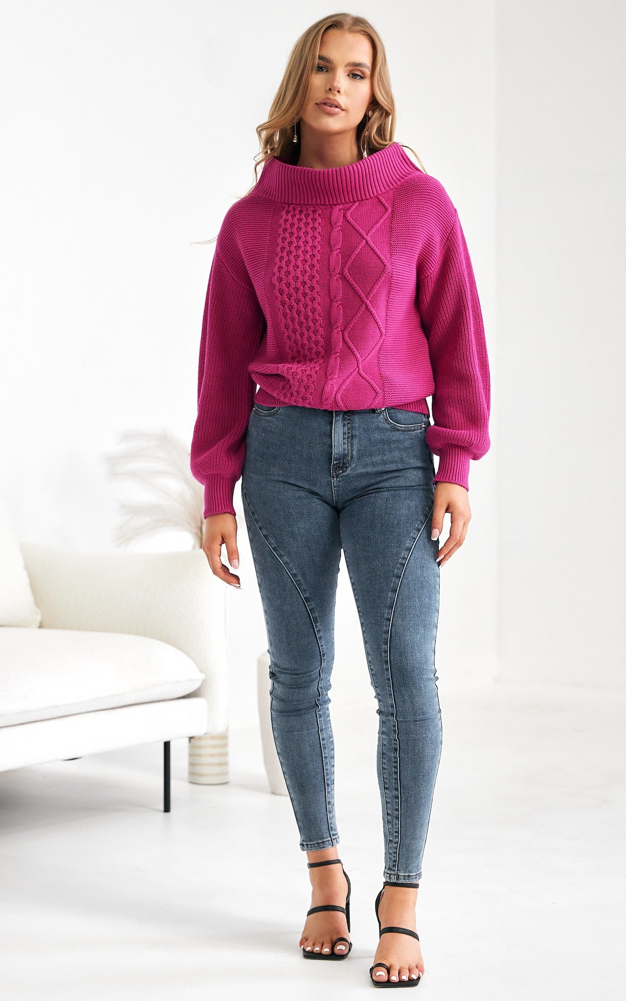 Lenny Knit Jumper - Magenta