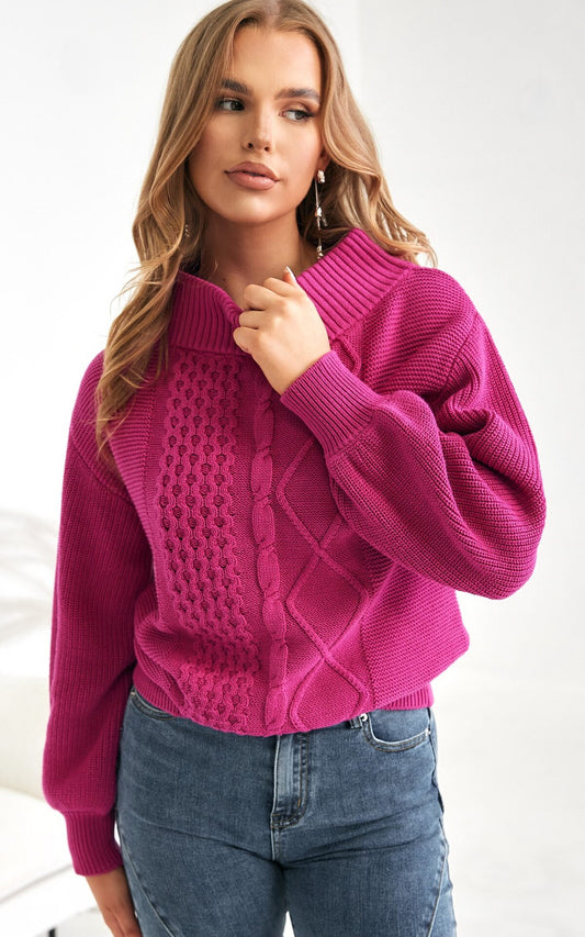 Lenny Knit Jumper - Magenta