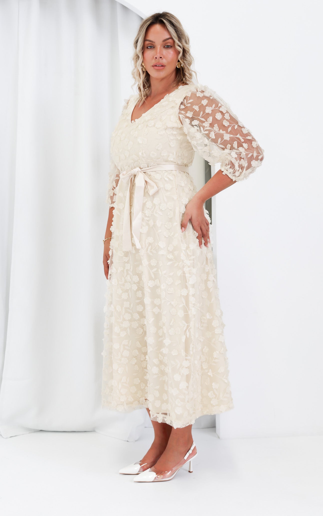 Leonie Maxi Dress - Cloud Cream