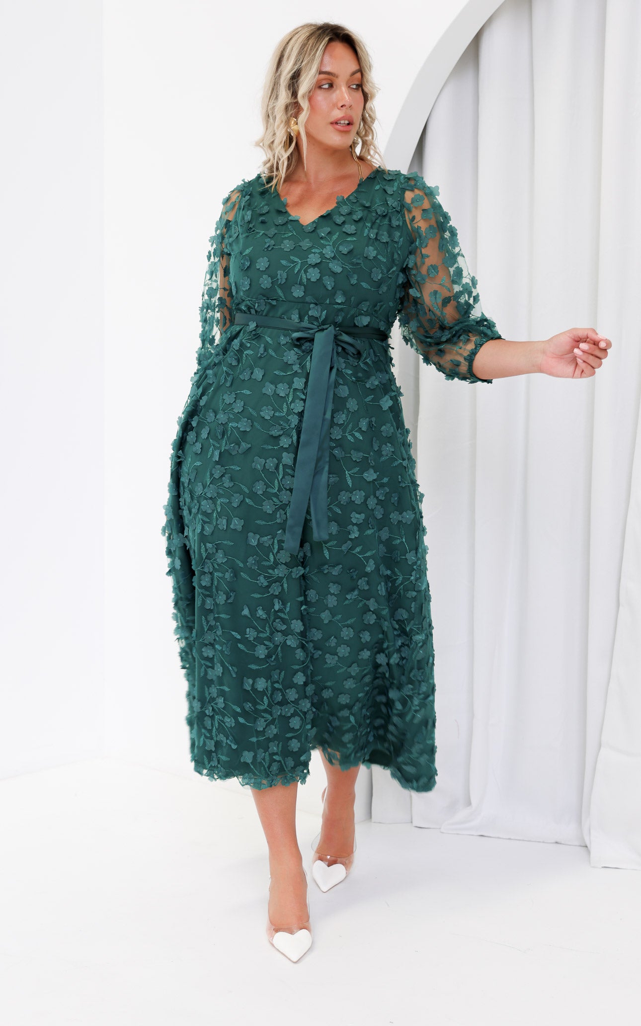 Leonie Maxi Dress - Dark Teal Green