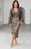 Leslie Dress - Bronze Black