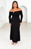 Lexie Knit Maxi Dress - Black