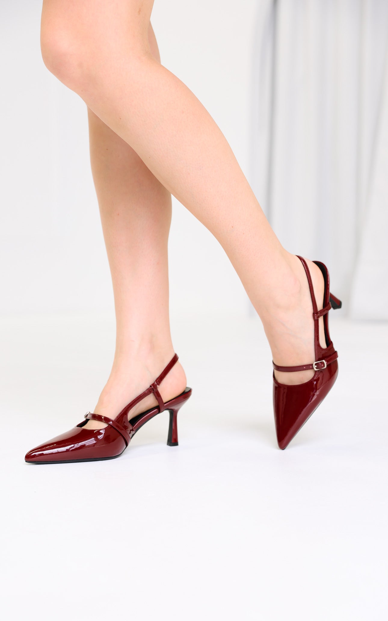 Liason Slingback Heels - Wine
