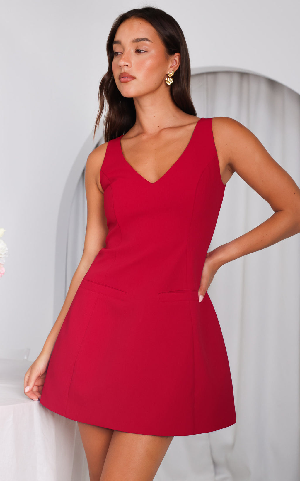 Lilou Mini Dress - Lipstick Red