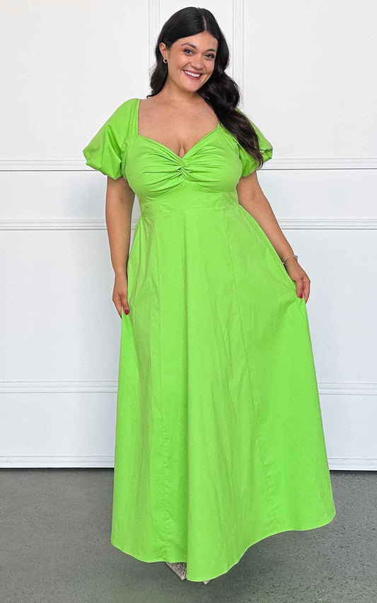 Lina Maxi Dress - Apple Green